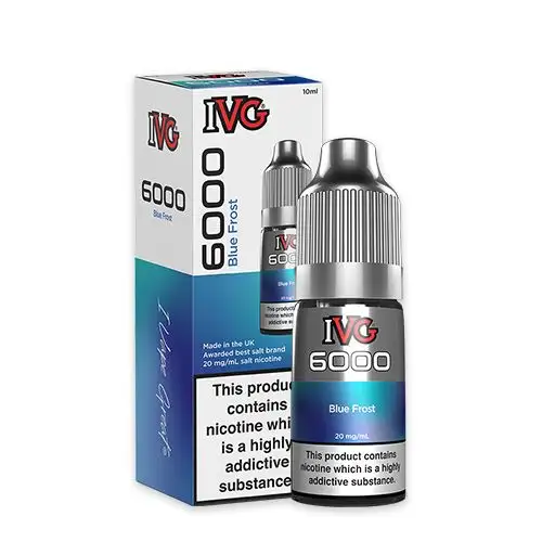  Blue Frost Nic Salt E-Liquid by IVG 6000 Bar Salts 10ml 